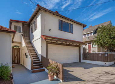 2-car garage and upstairs unit