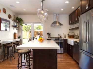 Main cottage kitchen to outside